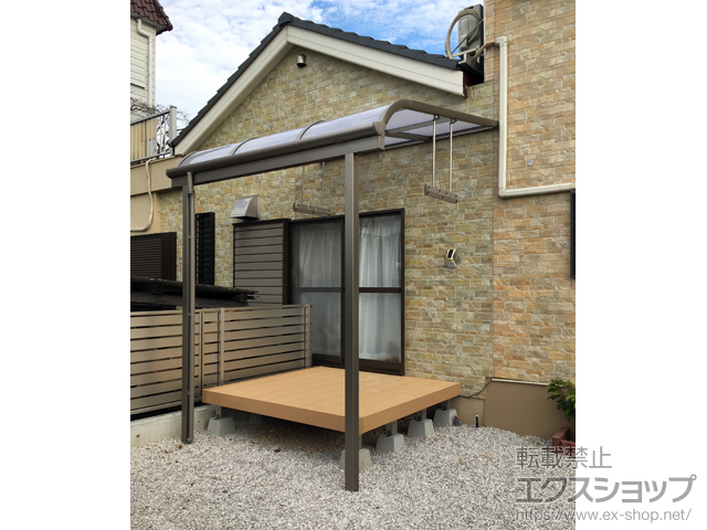 徳島県阿南市ののテラス屋根 パワーアルファ RB型 テラスタイプ 単体 積雪〜30cm対応 施工例