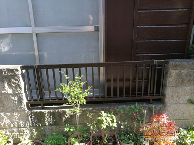 千葉県松戸市ののフェンス・柵 【特注】カムフィX2型 たて格子 フリー支柱タイプ 施工例