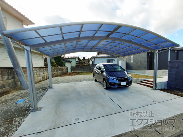 宮城県刈田郡蔵王町ののカーポート レイナツインポートグラン　積雪〜20cm対応 施工例