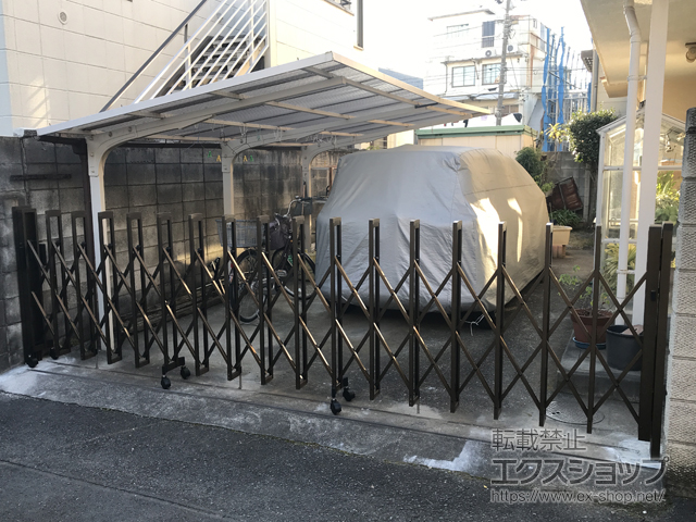 東京都豊島区ののカーゲート トリップゲートII 2型 スタンダード ノンレール 片開き 45S 施工例