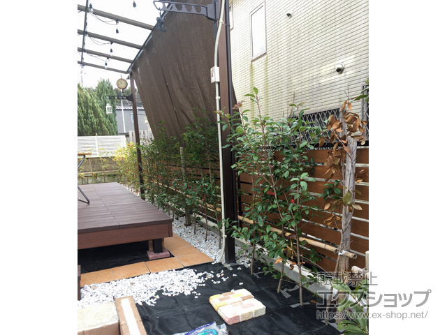 神奈川県横浜市ののフェンス・柵 モクアルフェンス 横板タイプ　自由柱施工 施工例