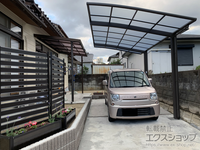 大分県大分市ののカーポート ネスカR (ラウンドスタイル) 積雪〜20cm対応 施工例