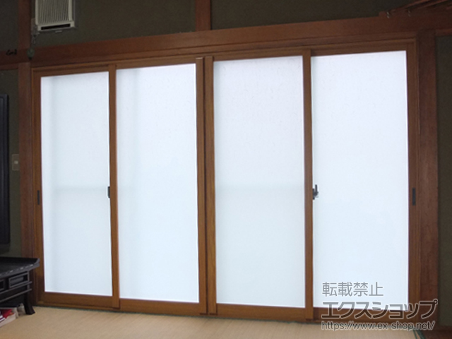 山形県西村山郡河北町のの二重窓（内窓） インプラス ダストバリア仕様 引違い窓 4枚建 施工例