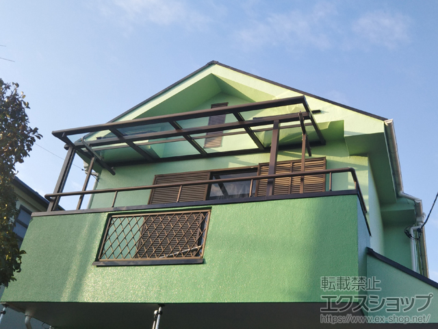 神奈川県横浜市ののバルコニー・ベランダ屋根 スピーネ F型 屋根タイプ 単体 積雪〜20cm対応 施工例