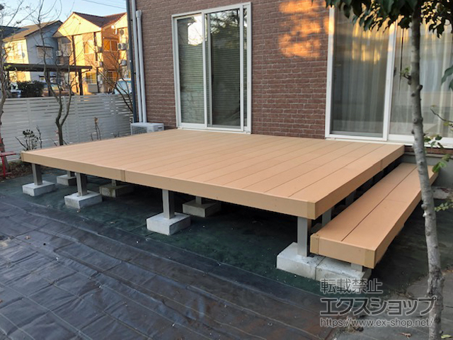 新潟県新潟市ののウッドデッキ リウッドデッキ 200 施工例