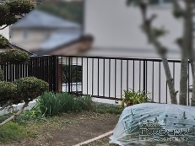 三重県四日市市ののフェンス・柵 ミエッタフェンス 防犯たて格子タイプ 自由柱タイプ 施工例