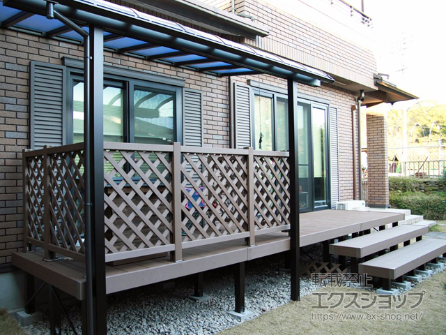 鹿児島県伊佐市ののウッドデッキ リウッドデッキ 200 施工例