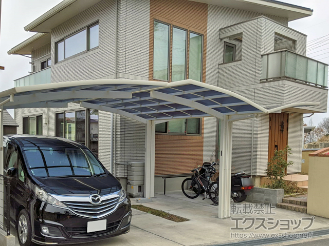 大阪府泉南郡熊取町ののカーポート レイナポートグラン Y合掌　積雪〜20cm対応 施工例