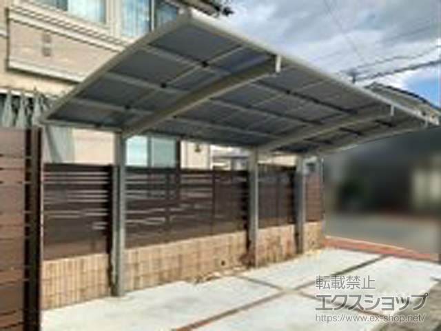 福岡県小郡市ののカーポート ネスカR (ラウンドスタイル) 延長 積雪〜20cm対応 施工例