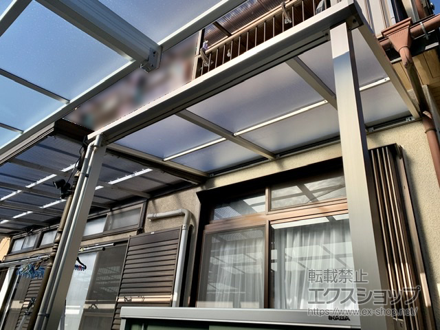 栃木県佐野市ののテラス屋根 ソラリア F型 テラスタイプ 単体 積雪〜20cm対応 施工例