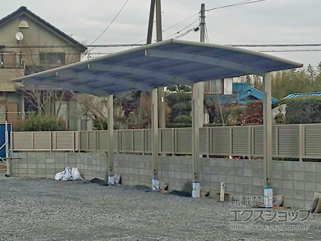 埼玉県比企郡吉見町ののカーポート レイナポートグラン 縦連棟　積雪〜20cm対応 施工例