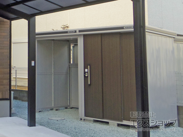 宮城県仙台市のの物置・屋外倉庫 エルモコンビ 積雪型 LMD-1515+LKDS-1515 施工例