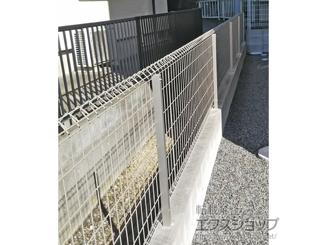 千葉県市原市ののフェンス・柵 イーネットフェンス1F型 自由柱タイプ 施工例