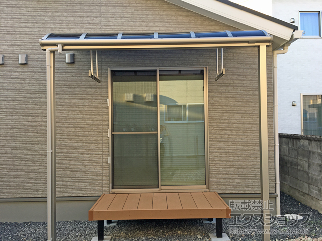 山形県天童市ののテラス屋根 プレシオステラスII R型 1500 テラスタイプ 単体　積雪〜50cm対応 施工例