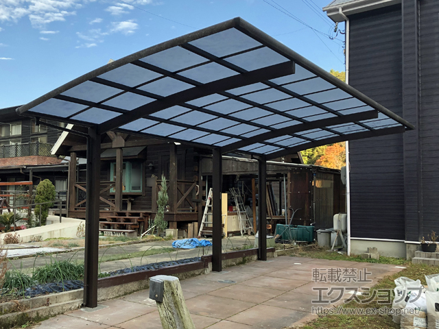 兵庫県三田市ののカーポート レイナポートグラン 延長　積雪〜20cm対応 施工例