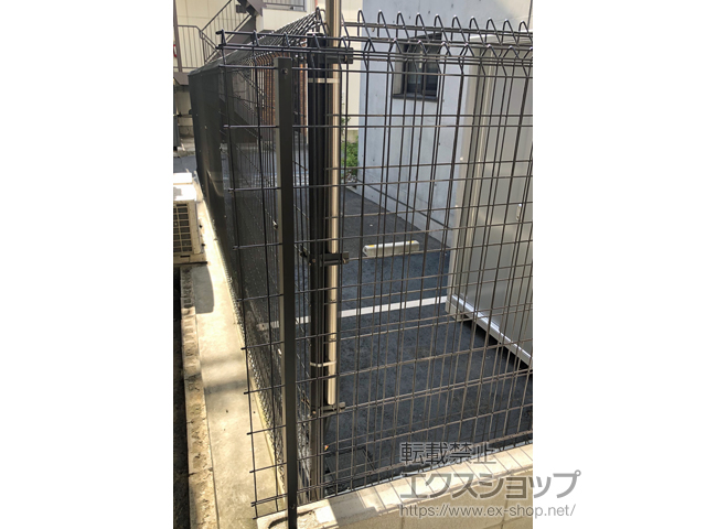 大阪府大阪市ののフェンス・柵 イーネットフェンス1F型 自由柱タイプ 施工例