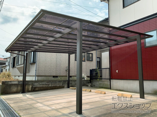 千葉県袖ケ浦市ののカーポート ネスカF (フラットスタイル) ワイド 積雪〜20cm対応 施工例