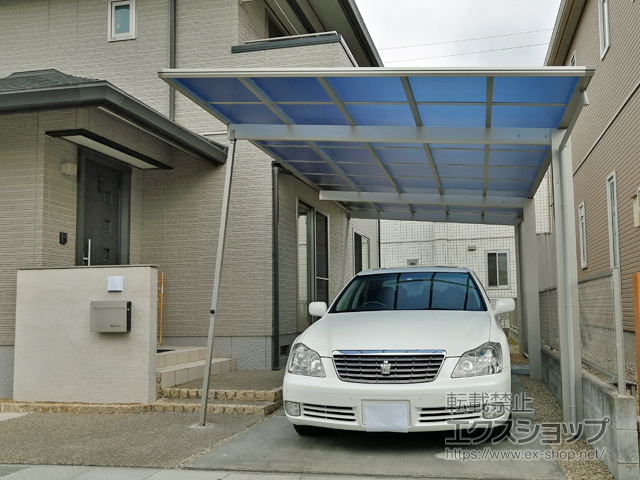 岡山県倉敷市ののカーポート エフルージュグラン 延長　積雪〜20cm対応 施工例