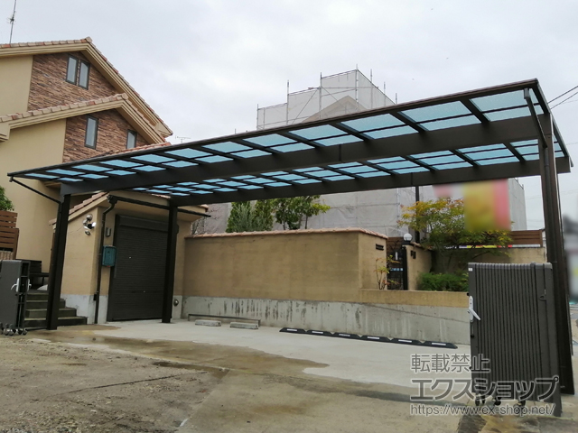 京都府京田辺市ののカーポート エフルージュ トリプル 積雪〜20cm対応 施工例
