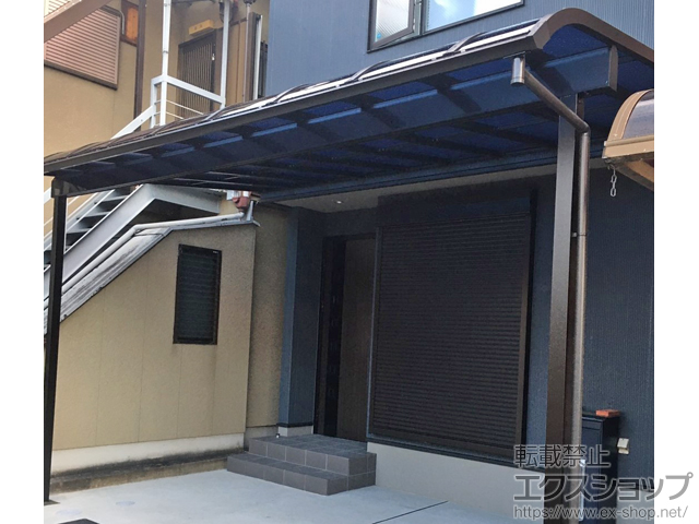 京都府京都市ののテラス屋根 ソラリア R型 テラスタイプ 単体 積雪〜20cm対応 施工例