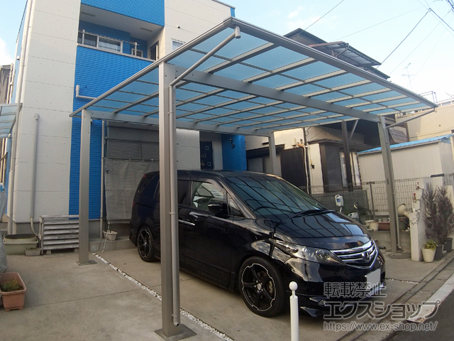 神奈川県相模原市ののカーポート エフルージュ ツイン 積雪〜20cm対応 施工例