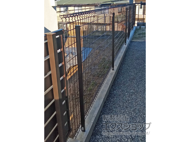 千葉県印旛郡酒々井町ののフェンス・柵 ユメッシュZ型 フリー支柱タイプ 施工例