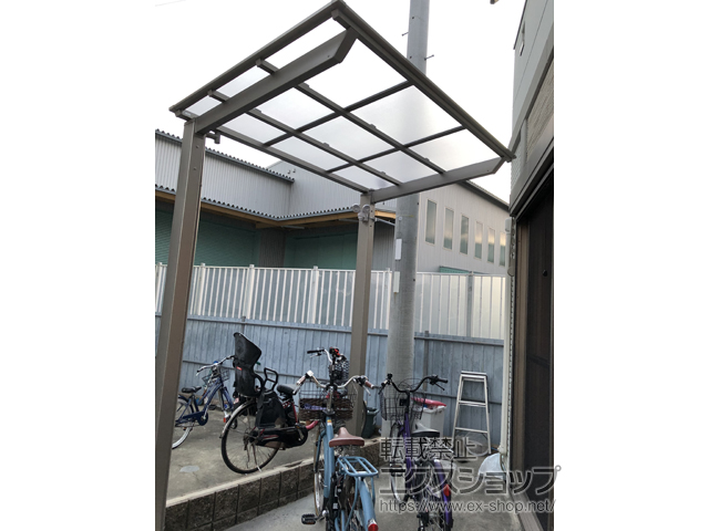 大阪府堺市ののサイクルポート・駐輪場 ネスカFミニ (フラットスタイル) 積雪〜20cm対応 施工例