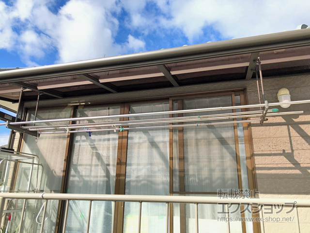 三重県亀山市ののバルコニー・ベランダ屋根 スピーネ F型 ルーフタイプ 単体 積雪〜20cm対応 施工例