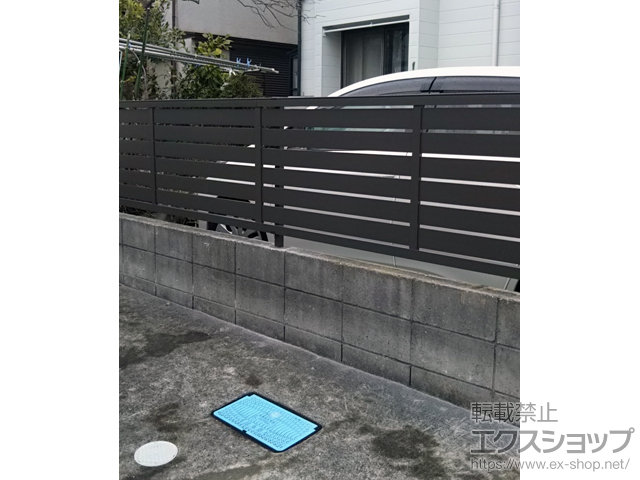 千葉県袖ケ浦市ののフェンス・柵 セレビューフェンス R3型　自由柱施工 施工例