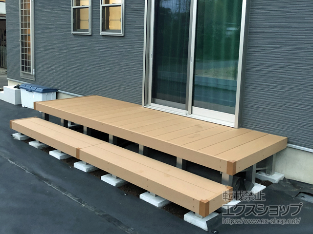 千葉県佐倉市ののウッドデッキ リウッドデッキ 200 施工例