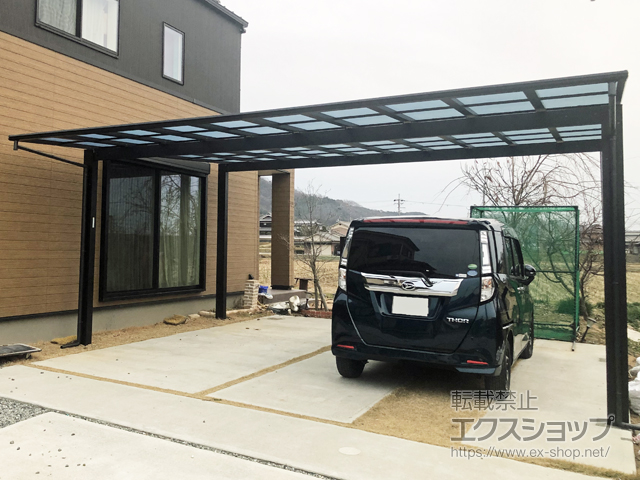 兵庫県加西市ののカーポート エフルージュ ツイン 積雪〜20cm対応 施工例
