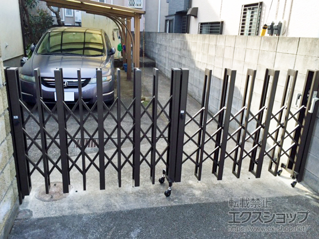 千葉県松戸市ののカーゲート アルシャインII H型 Aタイプ ノンレール 片開き親子（150+190）SP 施工例