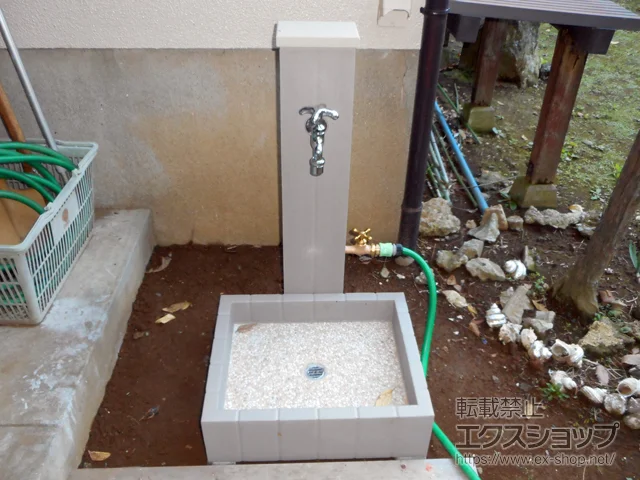 千葉県水戸市のトーシンコーポレーションの立水栓・ガーデンシンク・水栓柱 フレウス 施工例