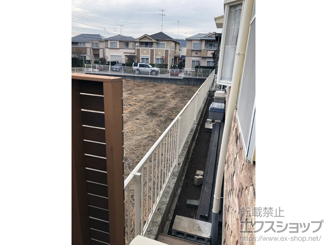 神奈川県藤沢市ののフェンス・柵 ミエッタフェンス 防犯たて格子タイプ　自由柱施工 施工例