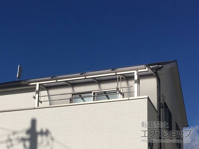 愛知県一宮市ののバルコニー・ベランダ屋根 プレシオステラスII R型 屋根タイプ 単体 積雪〜20cm対応 施工例