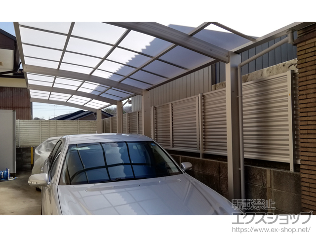 神奈川県横浜市ののフェンス・柵 ミエーネフェンス 目隠しルーバータイプ 自由柱施工 施工例