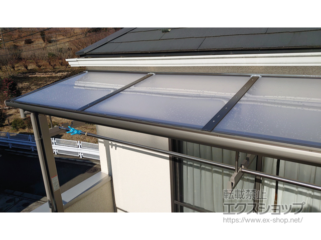神奈川県横浜市ののバルコニー・ベランダ屋根 スピーネ F型 屋根タイプ 単体 積雪〜20cm対応 ※片袖納まり 施工例