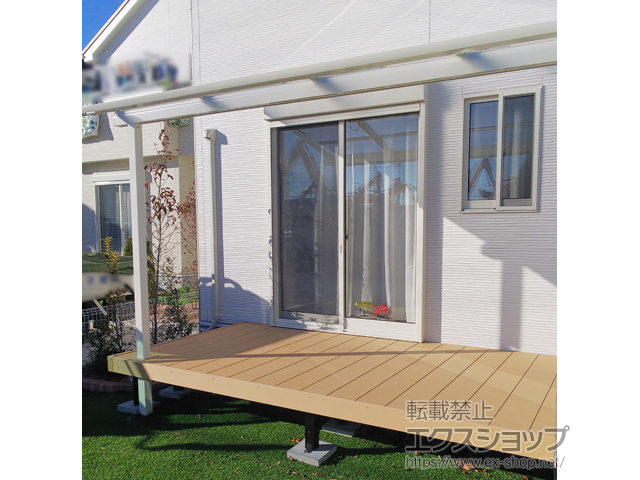 埼玉県三郷市ののテラス屋根 ソラリア F型 テラスタイプ 単体 積雪〜20cm対応 施工例