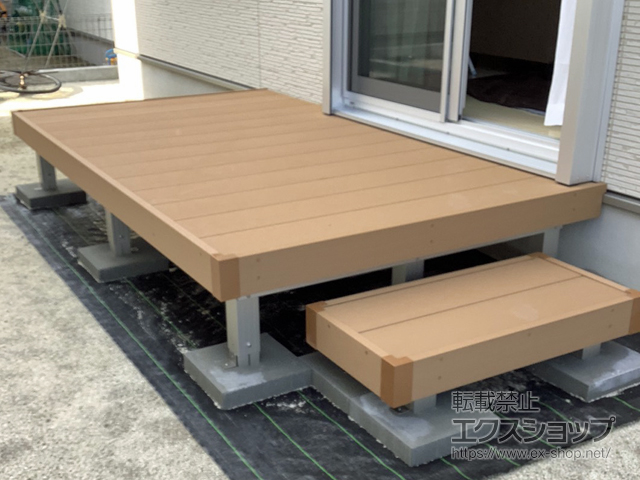 福岡県久留米市ののウッドデッキ マージウッドデッキ 施工例