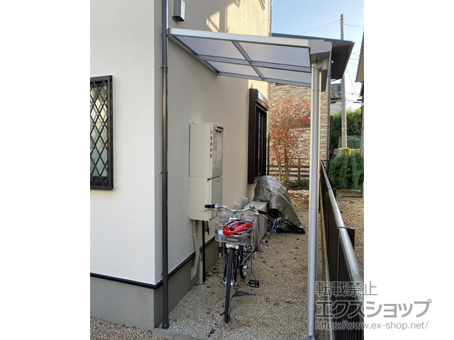 茨城県つくばみらい市ののテラス屋根 スピーネ F型 テラスタイプ 単体 積雪〜20cm対応 施工例