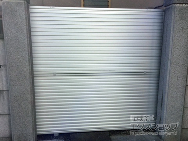 東京都足立区ののフェンス・柵 ミエーネフェンス 目隠しルーバータイプ 2段支柱施工 施工例