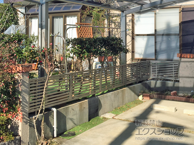 千葉県佐倉市ののフェンス・柵 プレスタフェンス 3型 太横桟 フリーポールタイプ 施工例