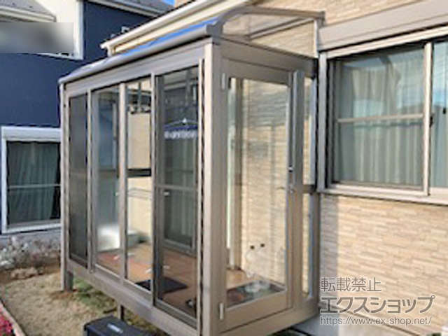 千葉県船橋市ののテラス囲い・サンルーム サニージュ R型 床納まり ランマ無 積雪〜20cm対応 施工例