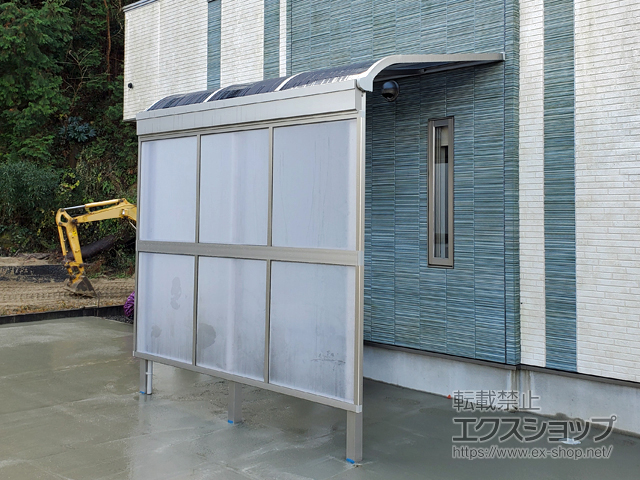 佐賀県武雄市ののテラス屋根 プレシオステラスII R型 テラスタイプ 単体 積雪〜20cm対応 施工例