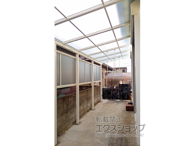 愛知県豊田市ののテラス屋根 ソラリア F型 テラスタイプ 連棟 積雪〜20cm対応 施工例