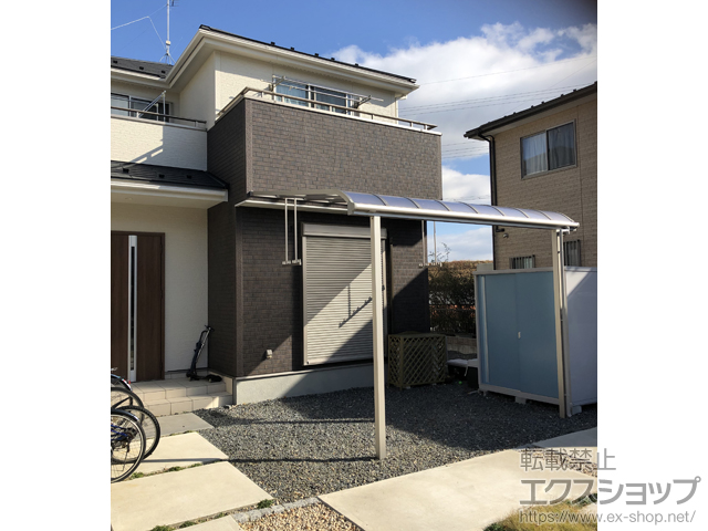 滋賀県守山市ののテラス屋根 ソラリア R型 テラスタイプ 単体 積雪〜20cm対応 施工例