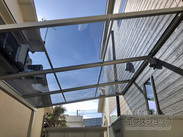 兵庫県姫路市ののテラス屋根 ソラリア F型 テラスタイプ 単体 積雪〜20cm対応 施工例