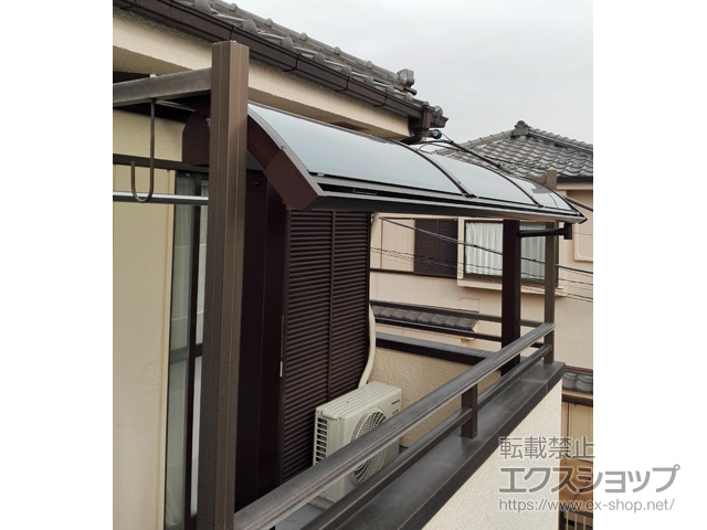 埼玉県川口市ののバルコニー・ベランダ屋根 ソラリア R型 屋根タイプ 単体 積雪〜20cm対応 施工例