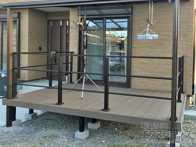 大分県中津市ののウッドデッキ リウッドデッキ 200 施工例