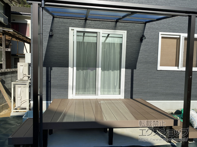 愛媛県宇和島市ののテラス屋根 ソラリア F型 テラスタイプ 単体 積雪〜20cm対応 施工例